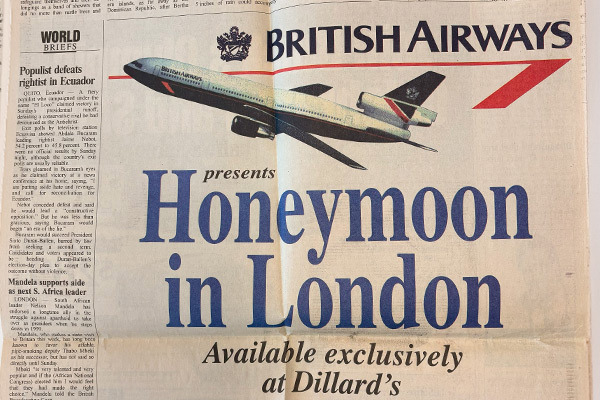  Congratulations to British Airways on 30 Years of Service at PHX