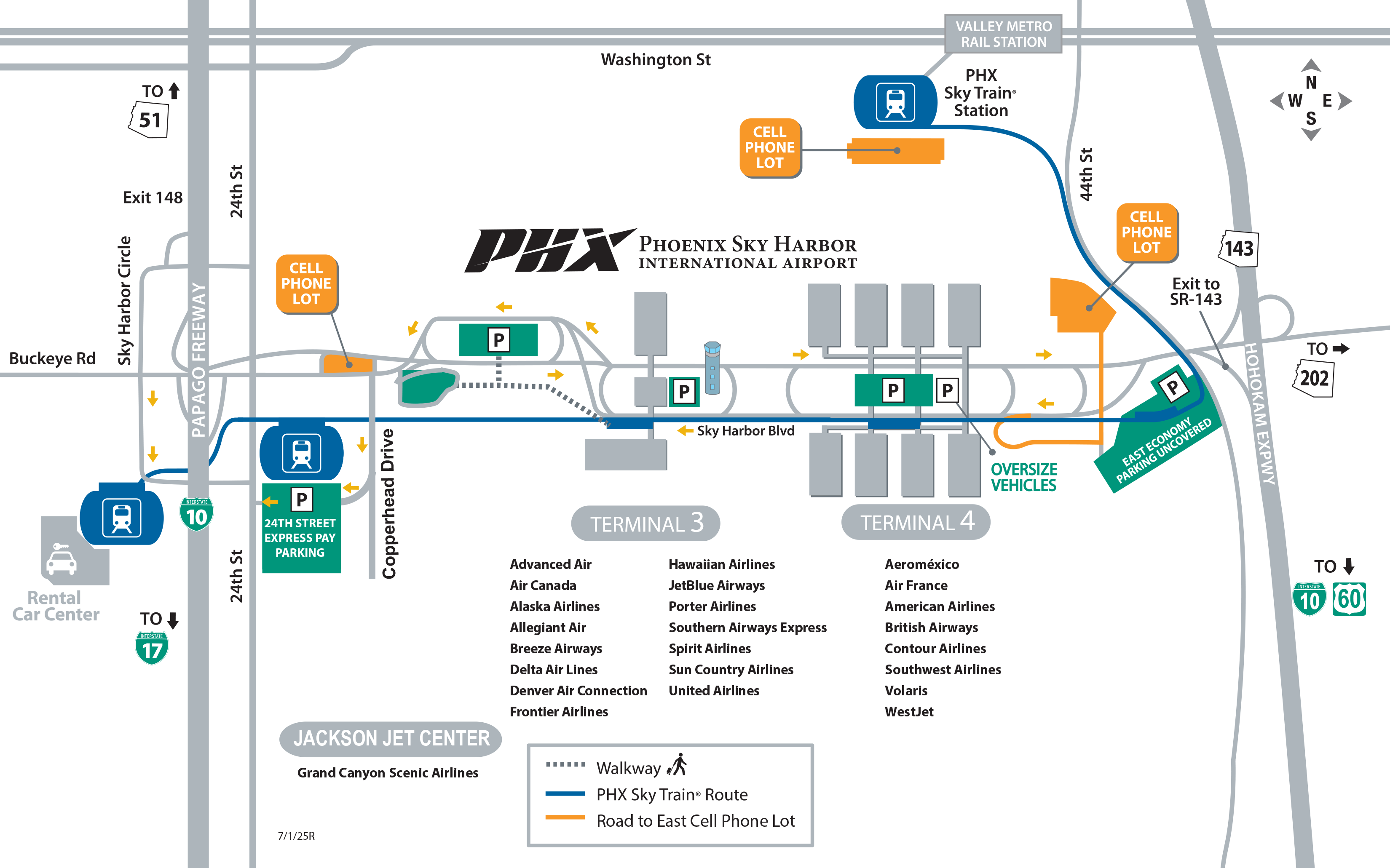 Maps Directions Phoenix Sky Harbor International Airport