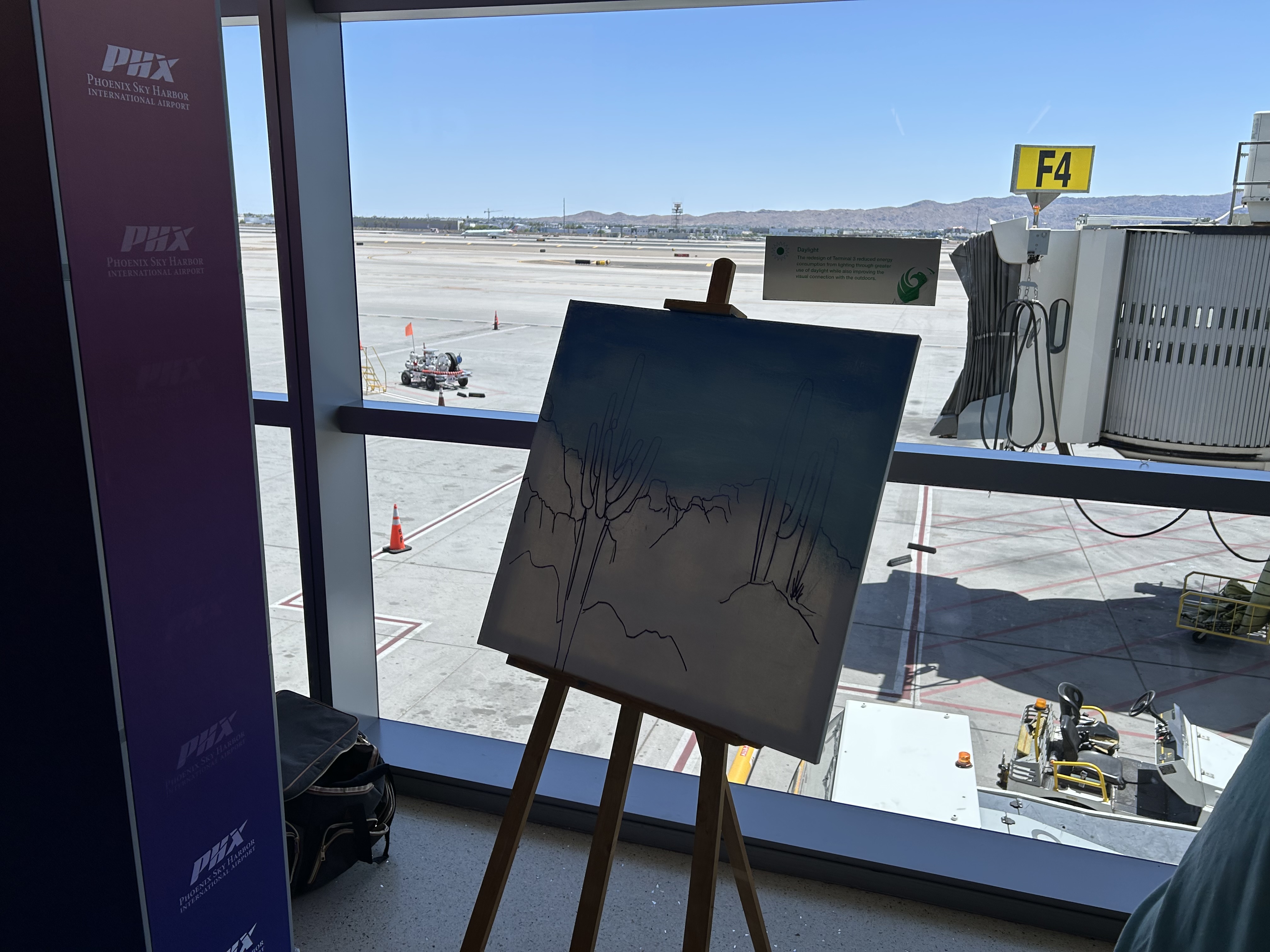 Picture of a painting on an easel