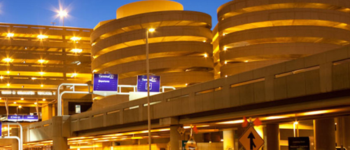 Exterior of Sky Harbor parking garage.