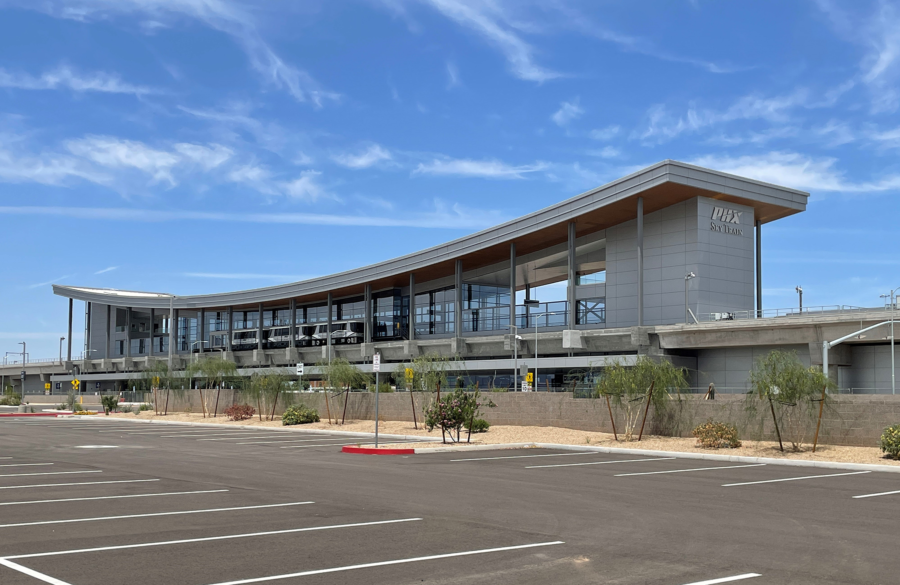 Exterior View of 24th Street PHX Sky Train Station