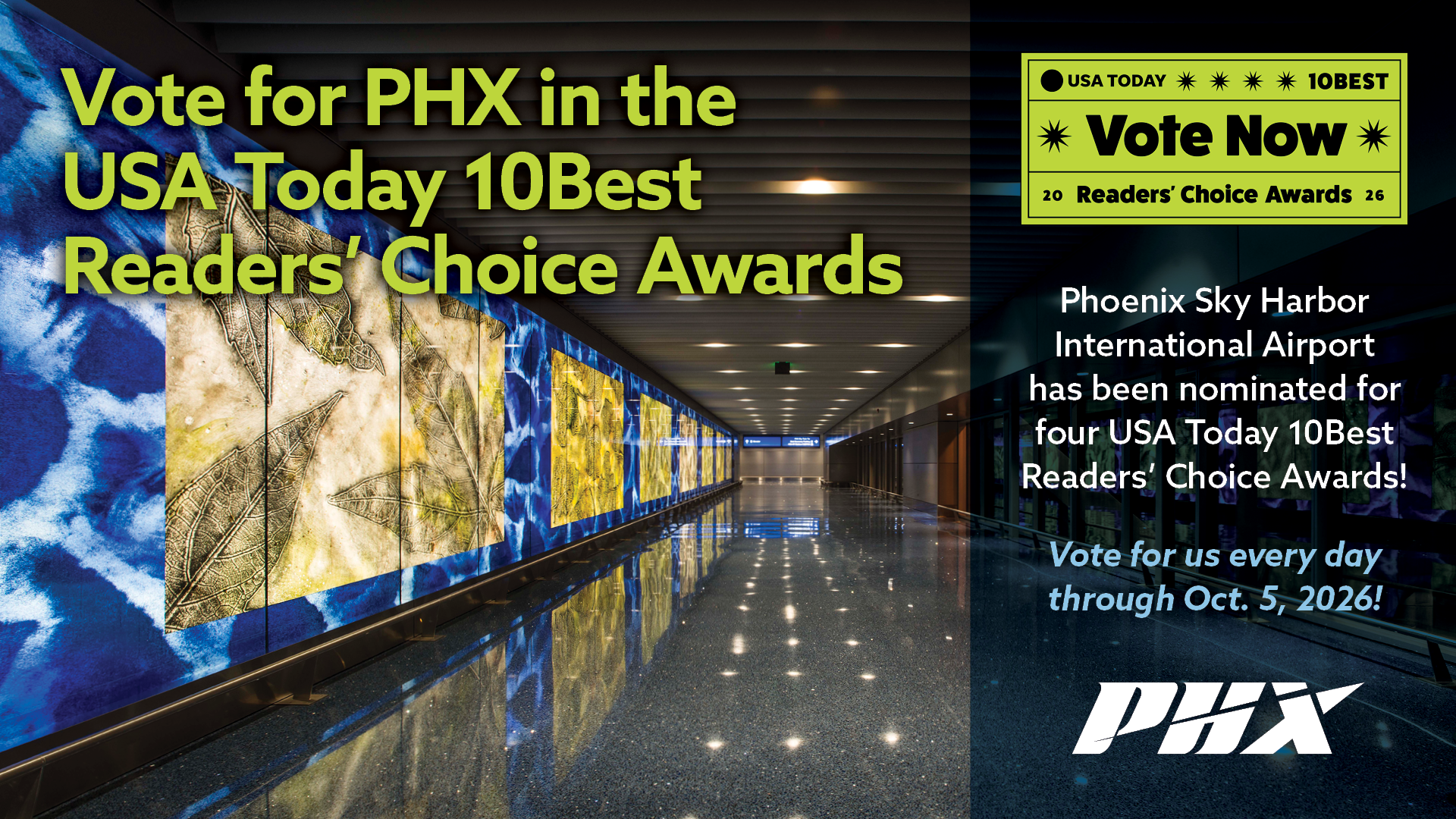 Vote for PHX in the USA Today 10Best Readers’ Choice Awards