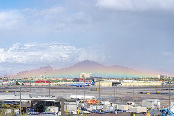  A Rainbow Moment Captured at Phoenix Sky Harbor