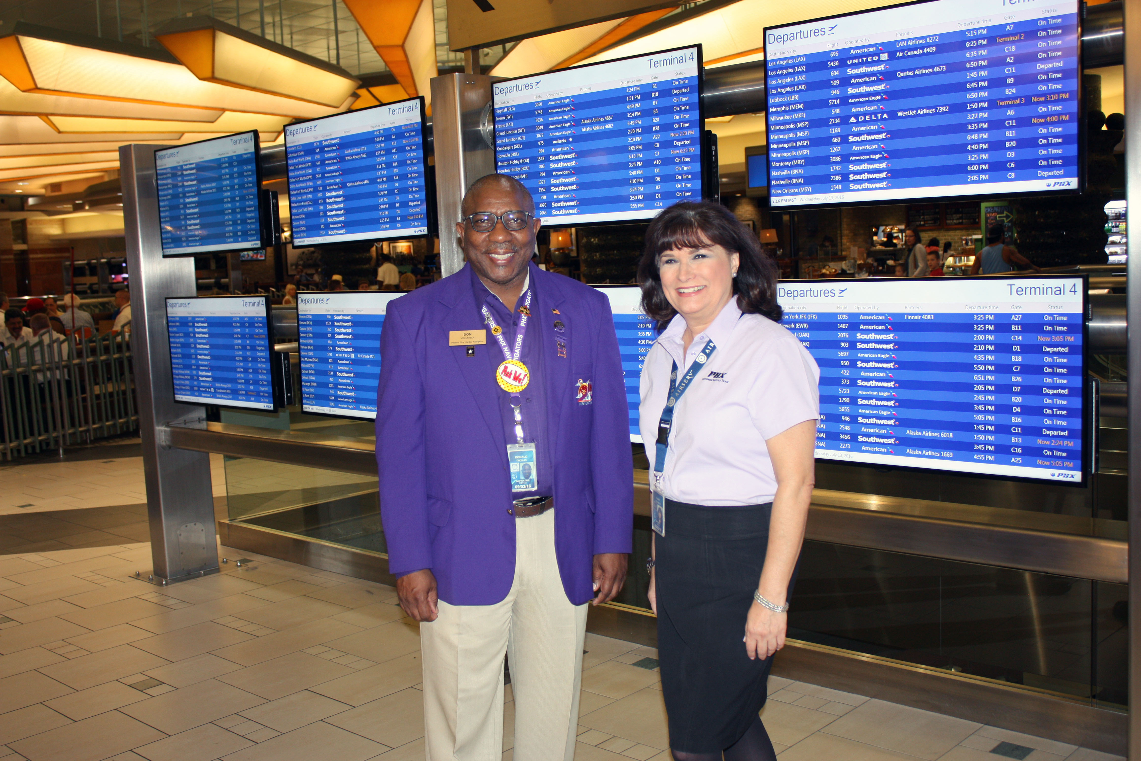 Two Airport Attendants